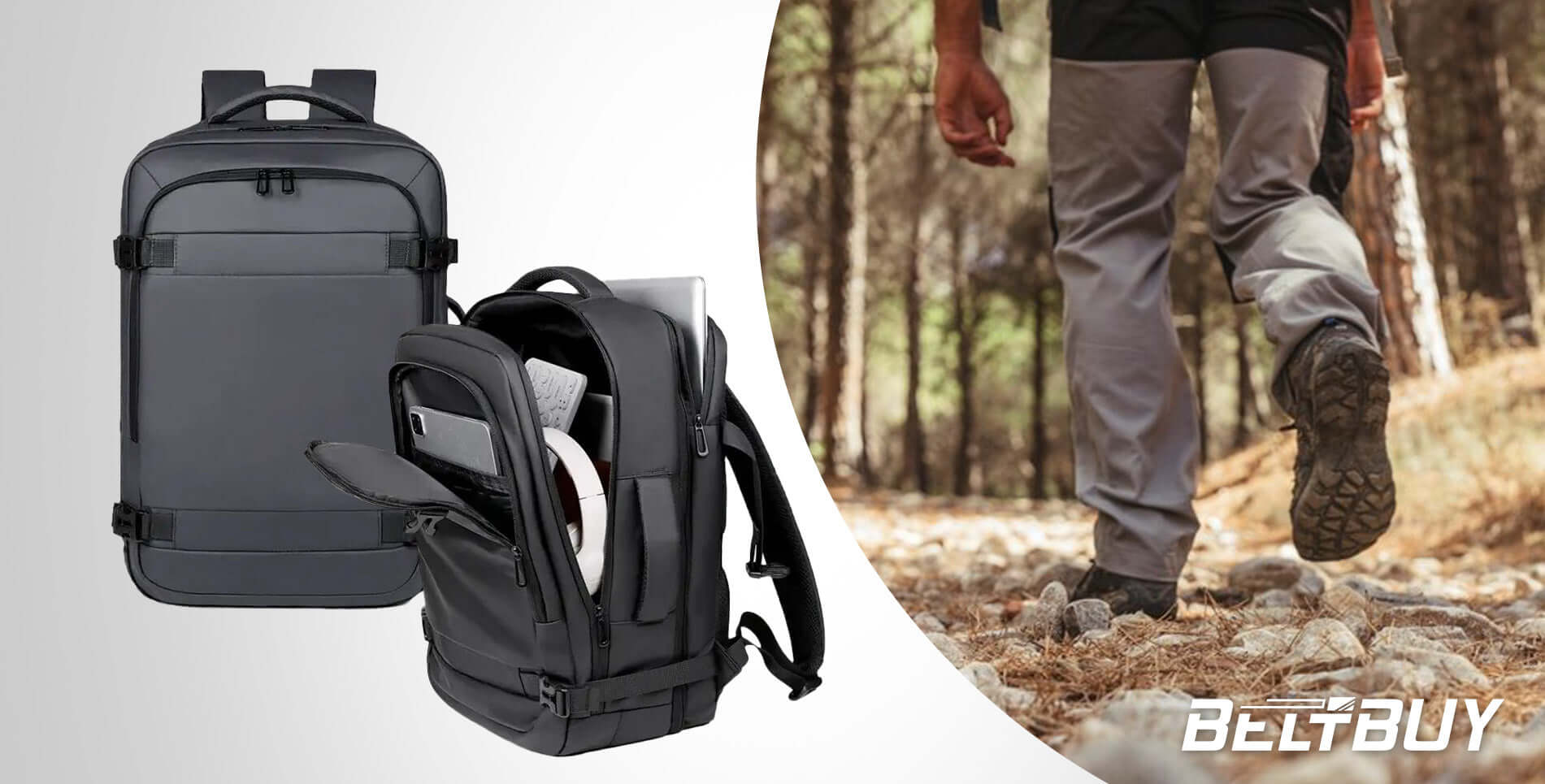 Nylon backpack for outdoor hiking