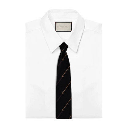Black Striped Silk Tie