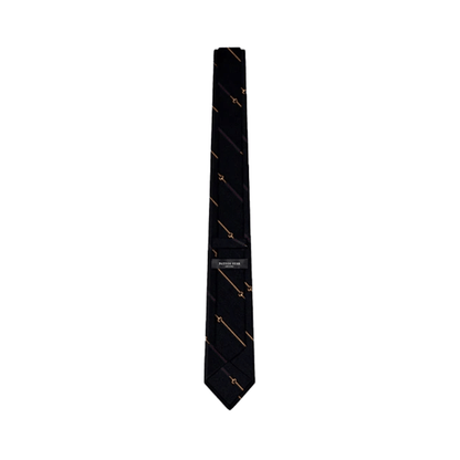 Black Striped Silk Tie