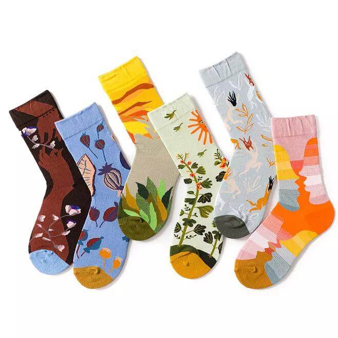 Creative Men Designer Socks 6 Pack - Beltbuy Store
