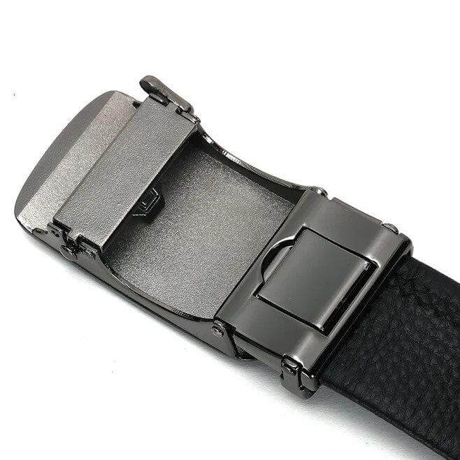 Men Leather Ratchet Belt Dress with Click Sliding Buckle 1 3/8" in Gift Box - Adjustable Trim to Fit - Beltbuy Store