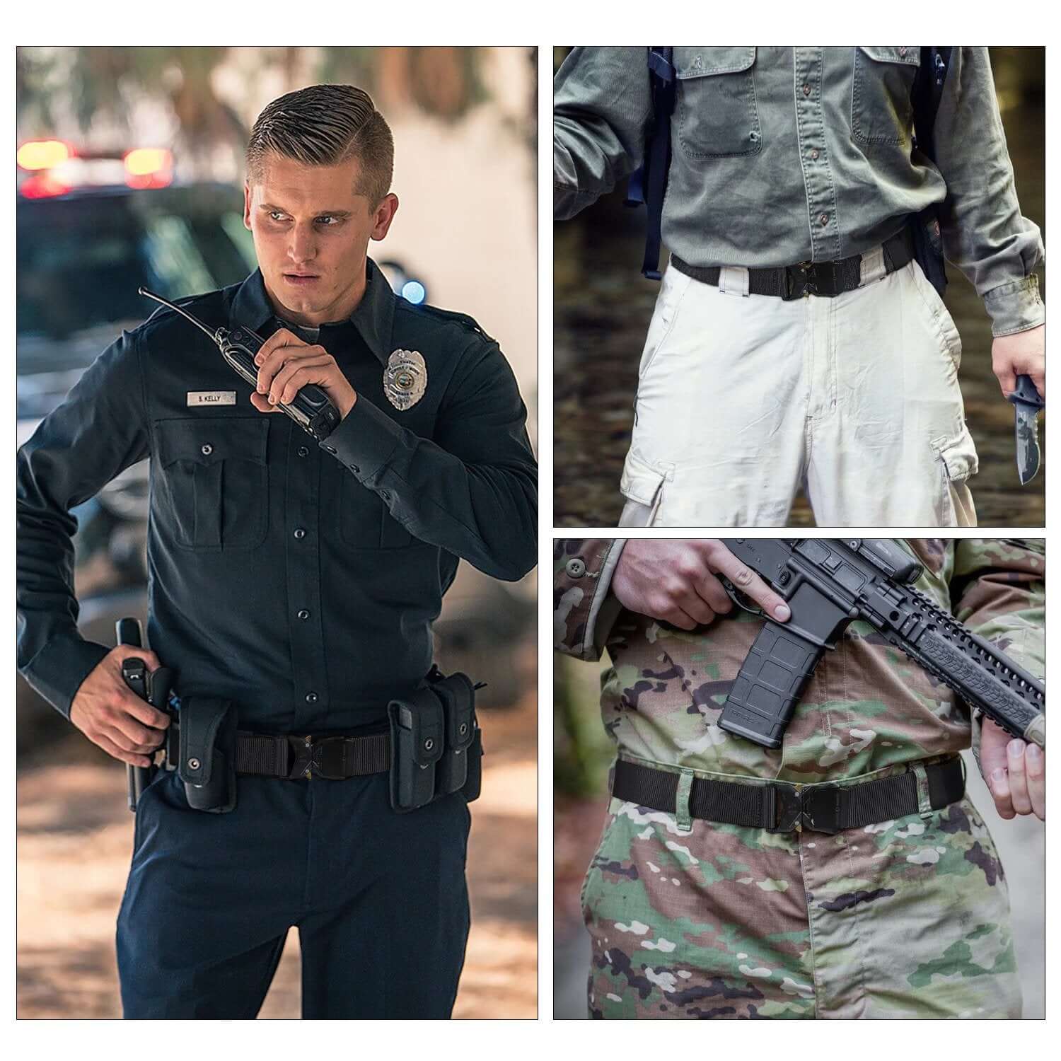 Men Nylon Belt Military Use Web Tactical Belt Heavy-Duty Quick-Release Metal Buckle - Beltbuy Store