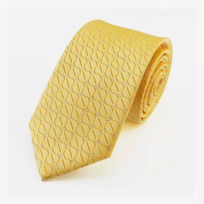Men's Tie For Formal Wear Business 7CM British Korean Casual Yellow Married Lazy Student Shirt Zipper Tie Trend - Beltbuy Store